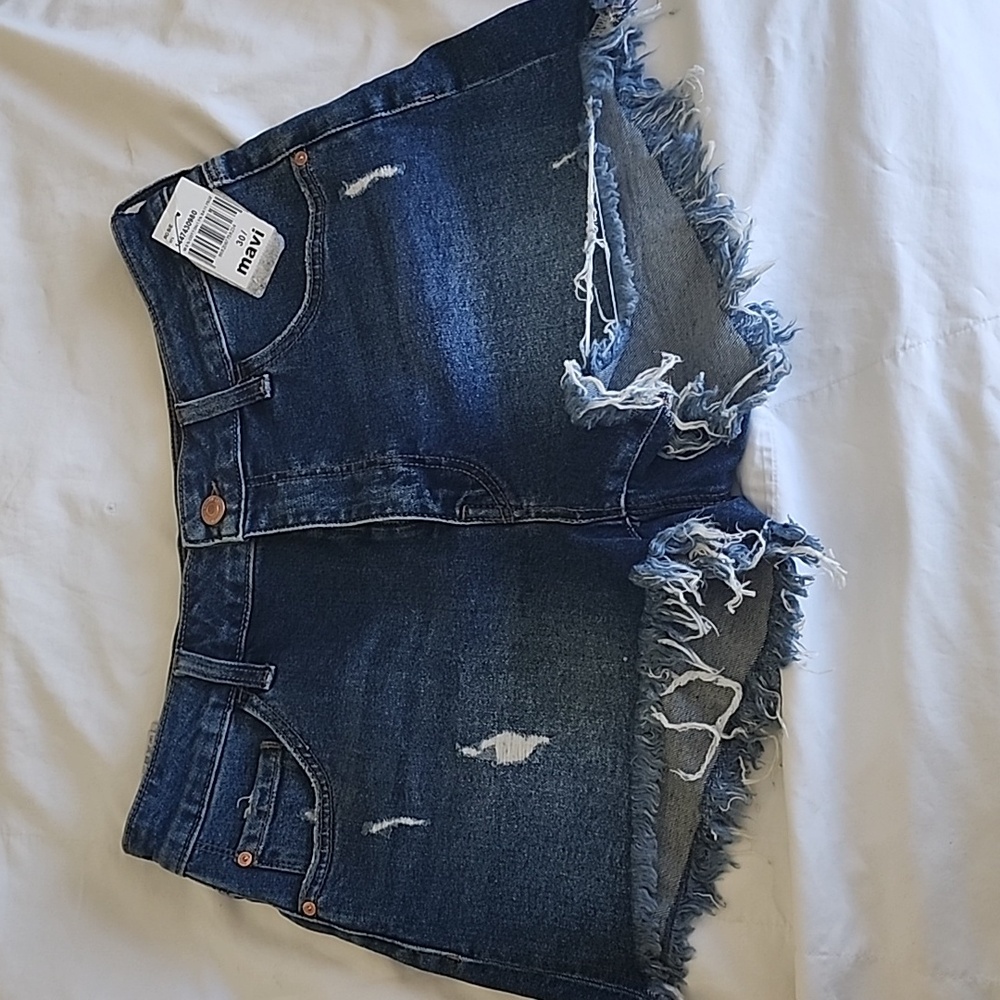 NWT Mavi Rosie High Waist Shorts 90's vintage Distressed 30
